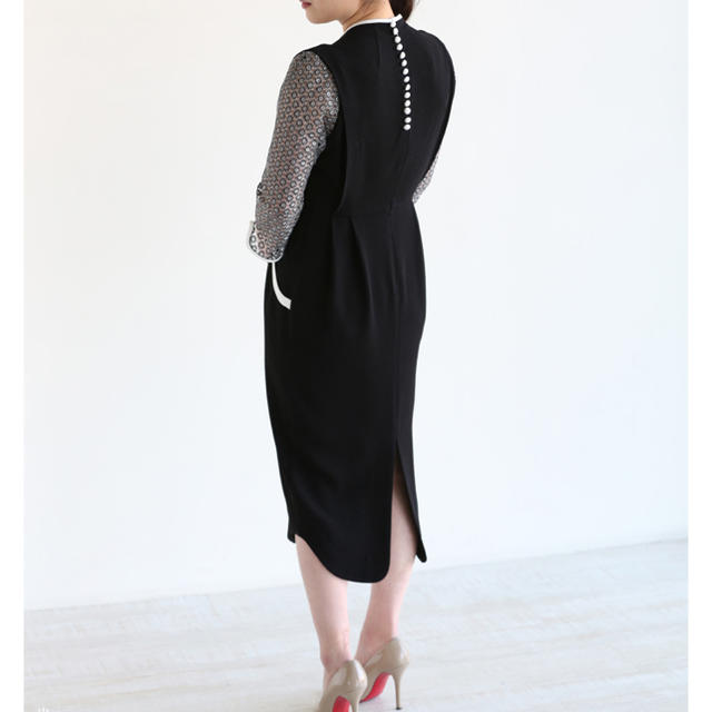 mame - mame ☆ Lace Sleeve I-Line Dressの通販 by LULILI's Shop｜マメならラクマ