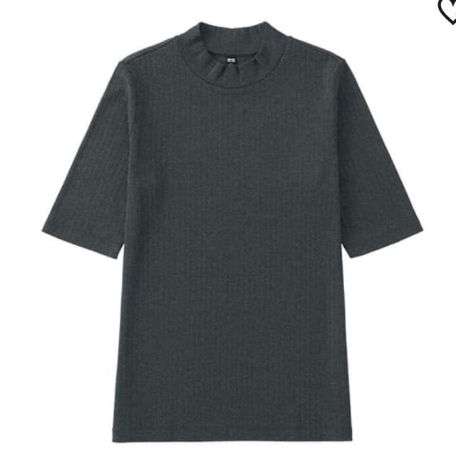 UNIQLO(ユニクロ)のリブハイネック２枚 レディースのトップス(Tシャツ(長袖/七分))の商品写真