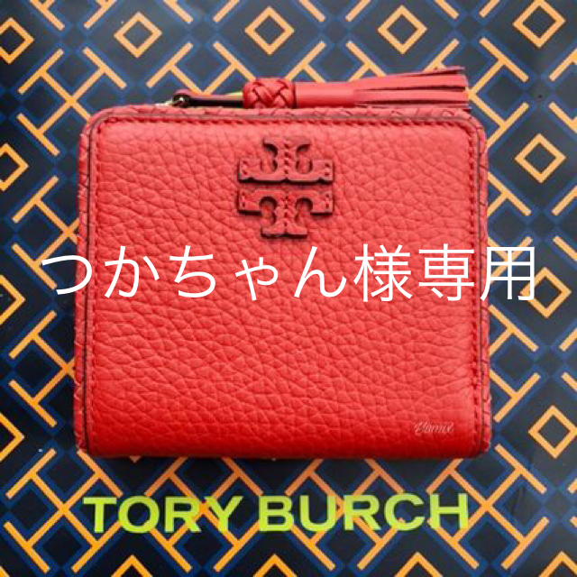 TORY BURCH ★レザー★ タッセル付 折り財布★