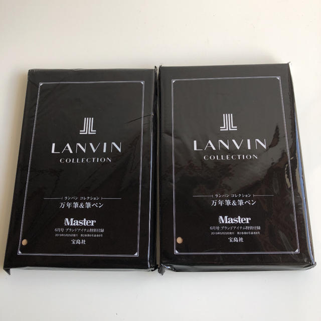 LANVIN(ランバン)の2個セット 送料無料 master 6月号 付録 LANVIN 万年筆&筆ペン インテリア/住まい/日用品の文房具(ペン/マーカー)の商品写真