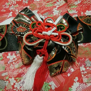 ３歳女の子　正絹結び帯　最終価格(和服/着物)