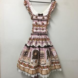 アンジェリックプリティー(Angelic Pretty)のsweet cream houseサロペット⭐️カチューシャセット美品(サロペット/オーバーオール)