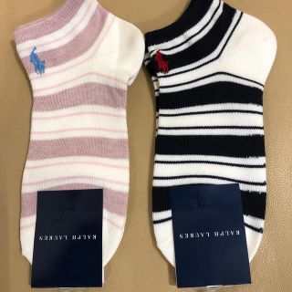 ポロラルフローレン(POLO RALPH LAUREN)の新品 レディース POLO ポロラルフローレン 人気ショートソックス2足 日本製(ソックス)