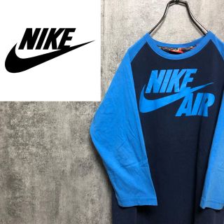 ナイキ(NIKE)の【レア】ナイキエアーNIKE AIR☆ビッグロゴプリント七分袖ラグランTシャツ(Tシャツ/カットソー(七分/長袖))