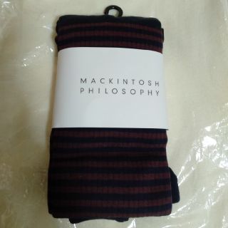 マッキントッシュフィロソフィー(MACKINTOSH PHILOSOPHY)のMACKINTOSH PHILOSOPHY バルキーリブボーダータイツ M〜L(タイツ/ストッキング)