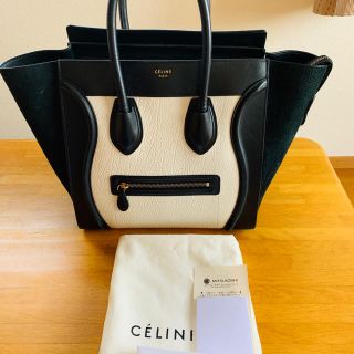 セリーヌ(celine)の三越正規店購入 セリーヌ ラゲージ ミニショッパー ホワイト×ブラック(ハンドバッグ)