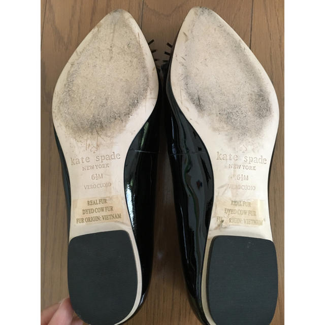 kate spade new york(ケイトスペードニューヨーク)のケイトスペード 本革フラットシューズ エナメル 美品です レディースの靴/シューズ(バレエシューズ)の商品写真