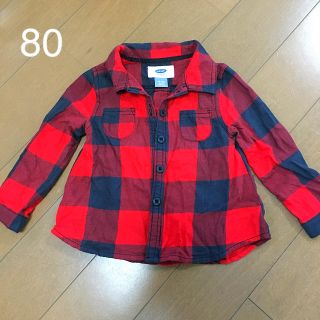 オールドネイビー(Old Navy)のチェックシャツ 80 子供服 キッズ オールドネイビー(シャツ/カットソー)