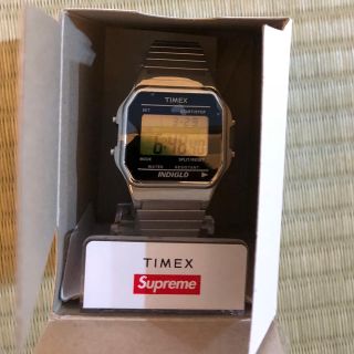 シュプリーム(Supreme)の新品 supreme timex 時計 シルバー(腕時計(デジタル))