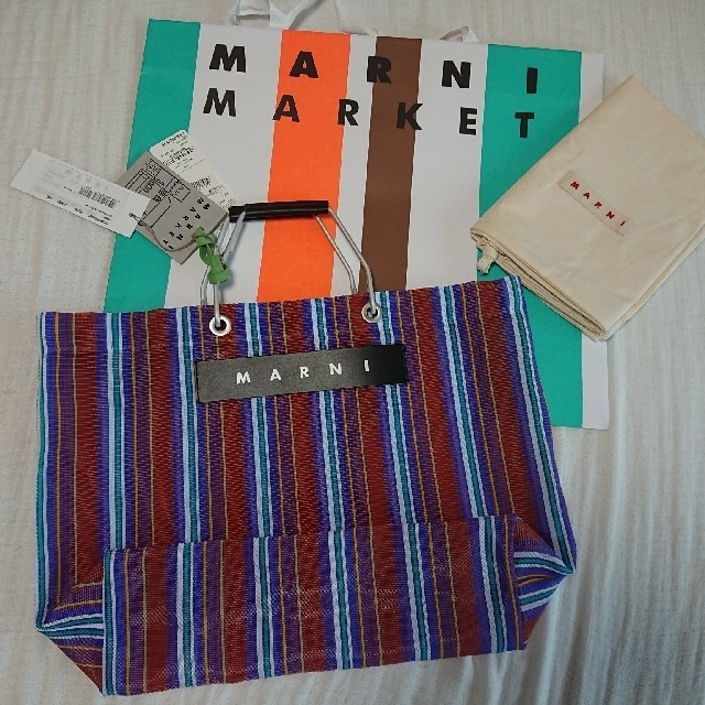 Marni - 【新品未使用】MARNI マルニムーンマーケット ストライプバッグ