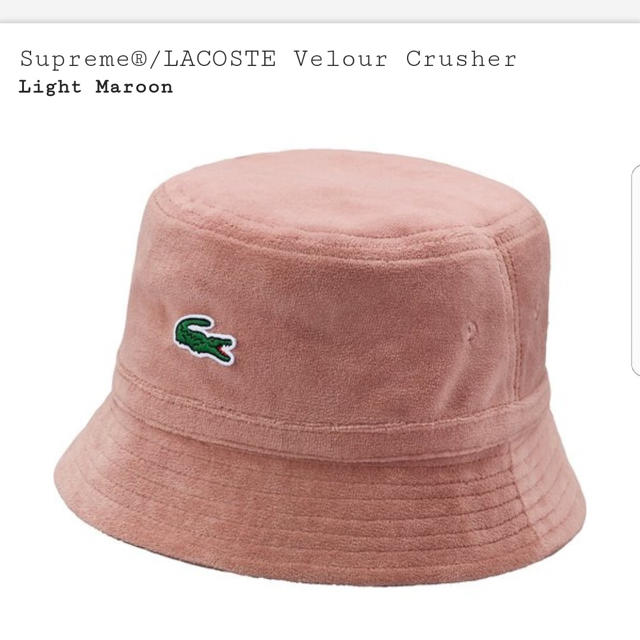 supreme lacoste hat pink ハットメンズ