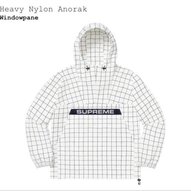 supreme Heavy Nylon Anorak Windowpane  M