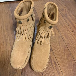 ミネトンカ(Minnetonka)のミネトンカ フリンジショートブーツ23cm(ブーツ)