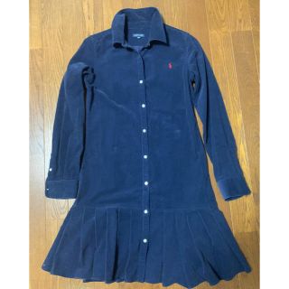 ポロラルフローレン(POLO RALPH LAUREN)のお得！ラルフローレン コールデュロイ ワンピース 160 紺(ワンピース)