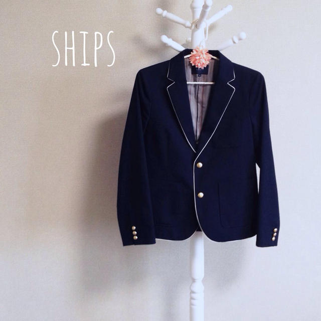 SHIPS - SHIPS 紺ブレザージャケットの通販 by mao's shop｜シップス ...