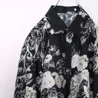 総柄シャツ 花柄 ローズ フラワー シャツ モダン デザイン 菅田将暉 メンズ(シャツ)