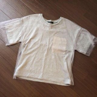 ダブルクローゼット(w closet)のw closet チュールTシャツ.(Tシャツ(半袖/袖なし))