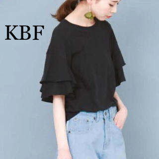 ケービーエフ(KBF)のKBF ティアードスリーブ トップス FREEサイズ ブラック(Tシャツ(半袖/袖なし))