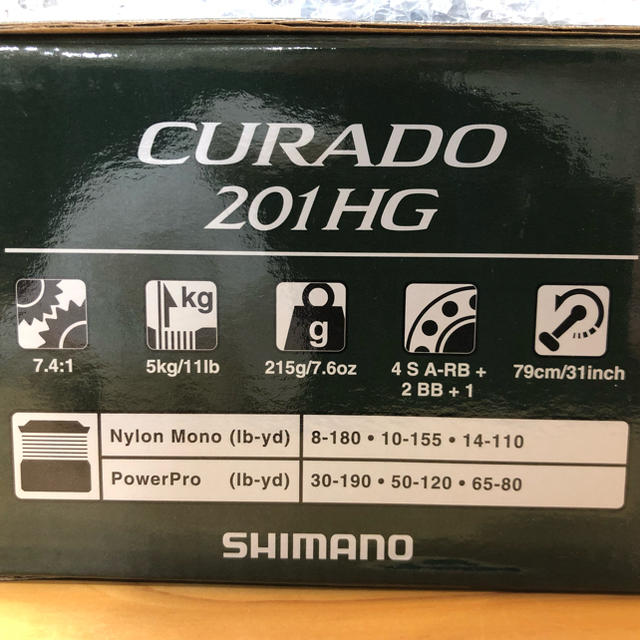 【訳あり】 新品未使用 SHIMANO CURADO K 201HG 左巻き