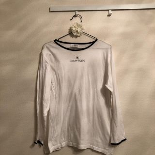 クレージュ(Courreges)の♡新品同様♡クレージュ 長袖カットソーロングTシャツ 白ホワイト9号M38(Tシャツ/カットソー(七分/長袖))