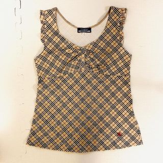 バーバリー(BURBERRY)の【美品】★バーバリー★BURBERRY★タンクトップ★ノースリーブ★38★M(カットソー(半袖/袖なし))