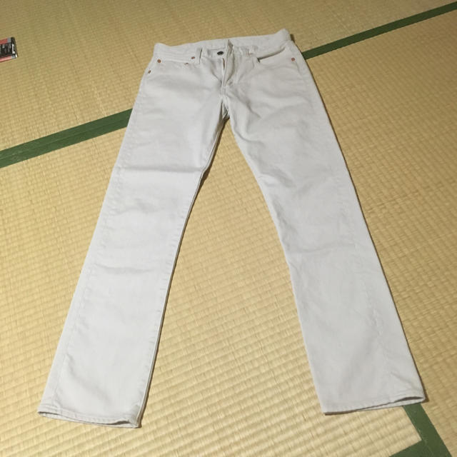 ダブルツリー  ピケジーンズ ホワイト メンズのパンツ(デニム/ジーンズ)の商品写真