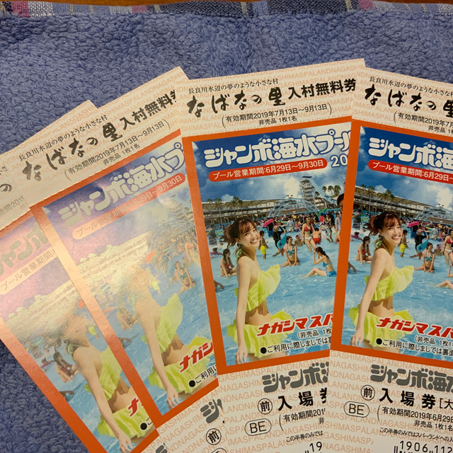 大人4枚　長島　ジャンボ海水プール年齢別大人中人小人その他