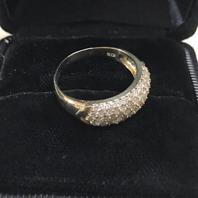 ダイヤモンド  パヴェリング18金 1ct. 21号 レディースのアクセサリー(リング(指輪))の商品写真