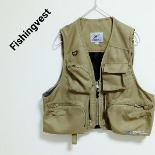 美品　フィッシングベスト　Fishingvest　ベージュ(ウエア)