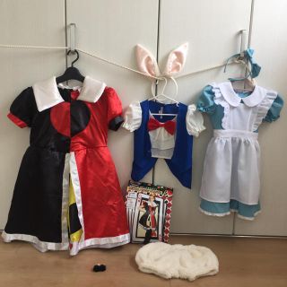 フシギノクニノアリス(ふしぎの国のアリス)のディズニー 不思議の国のアリス ハロウィン 仮装コスプレ セット まとめ売り(衣装一式)