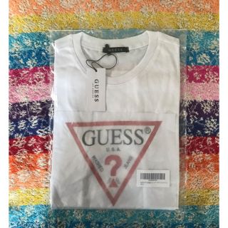 ゲス(GUESS)の新品タグ付 GUESS レディース Sサイズ ロゴTシャツ ホワイト(Tシャツ(半袖/袖なし))