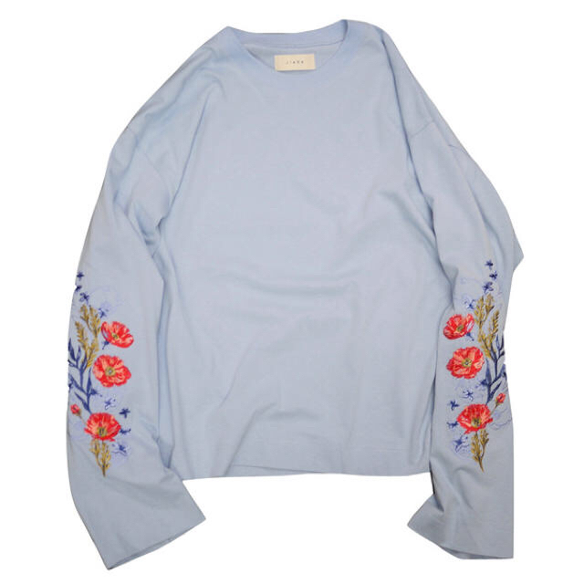 54cm身幅JieDa FLOWER EMBROIDERY L/S SAX サイズ2