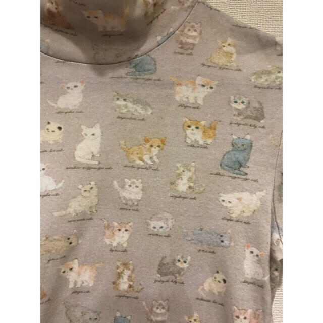 franche lippee(フランシュリッペ)の【もぐ様専用】猫図鑑柄ハイネックトップス レディースのトップス(カットソー(長袖/七分))の商品写真