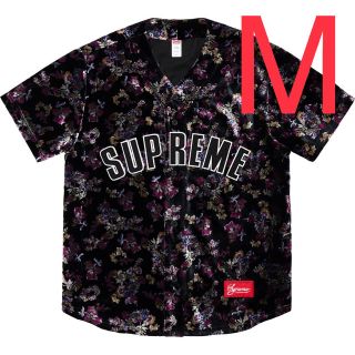 シュプリーム(Supreme)のM Supreme Floral Velour Baseball Jersey(ジャージ)