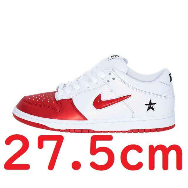 27.5cm Supreme Nike SB Dunk Low White