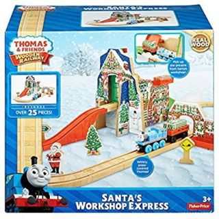 フィッシャープライス(Fisher-Price)の新品◆木製　トーマス　サンタズワークショップ　クリスマス(電車のおもちゃ/車)