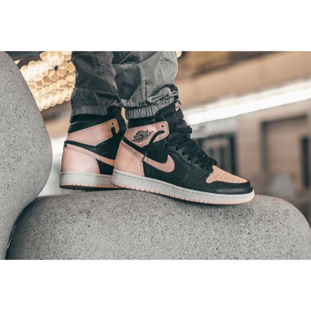 NIKE AIR JORDAN 1 OG CRIMSON TINT PINK 黒