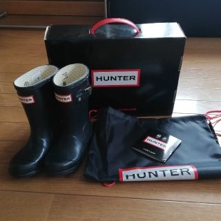 ハンター(HUNTER)のＨＵＮＴＥＲ　レインブーツ　UK 7 ブラック(長靴/レインシューズ)