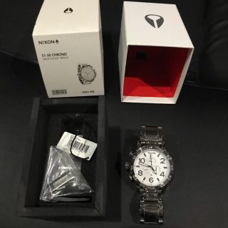 ニクソン(NIXON)のNIXON 51-30 CHRONO high polish/white(腕時計(アナログ))