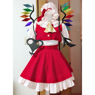 東方project  コスプレ衣装 フラン 羽根 武器付き