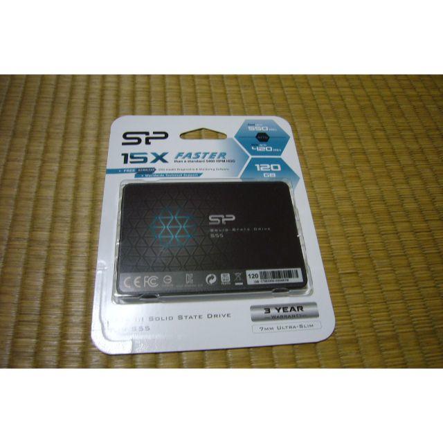 新品SSD　SP120GBSS3S55S25　シリコンパワーPC/タブレット