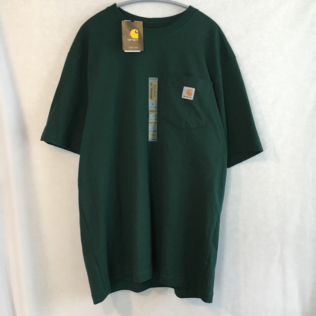 carhartt(カーハート)のゆめたん様 新品 カーハート ポケットTシャツ グリーン M ビッグシルエット メンズのトップス(Tシャツ/カットソー(半袖/袖なし))の商品写真