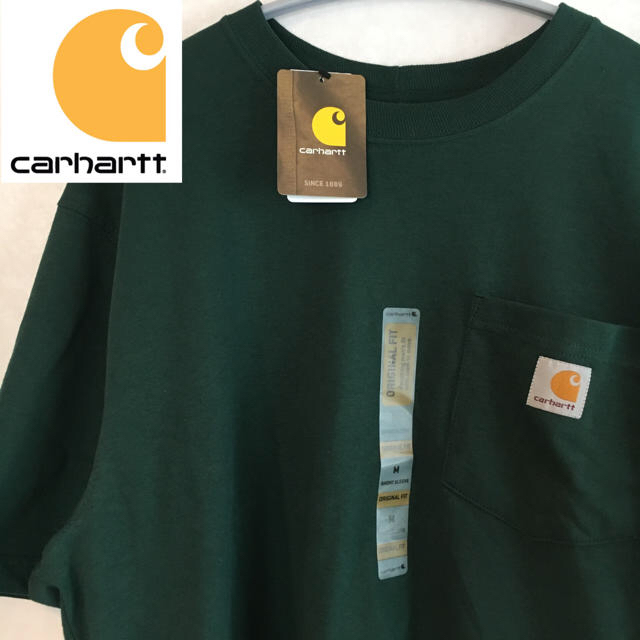 carhartt(カーハート)のゆめたん様 新品 カーハート ポケットTシャツ グリーン M ビッグシルエット メンズのトップス(Tシャツ/カットソー(半袖/袖なし))の商品写真
