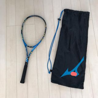 ミズノ(MIZUNO)のミズノ軟式テニス用ラケット黒ケースバッグあり袋(ラケット)