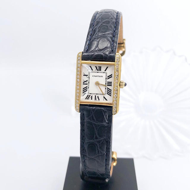 Cartier - 【OH済】カルティエ タンク SM ゴールド ダイヤ レディース 腕時計の通販 by LMC｜カルティエならラクマ