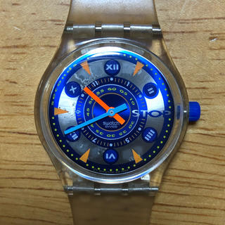 スウォッチ(swatch)のswatch ストップウォッチ 1992 クリアーブルー 80sオールド(腕時計(アナログ))