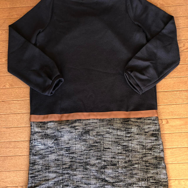 UNITED ARROWS green label relaxing(ユナイテッドアローズグリーンレーベルリラクシング)の【値下げ】Green Label Relaxing ♡ コンビ素材ワンピース レディースのワンピース(ひざ丈ワンピース)の商品写真