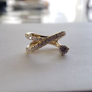 本日のみ！　小寺 智子 ☆デザイン リング　k18 ダイヤ 0.46ct(リング(指輪))