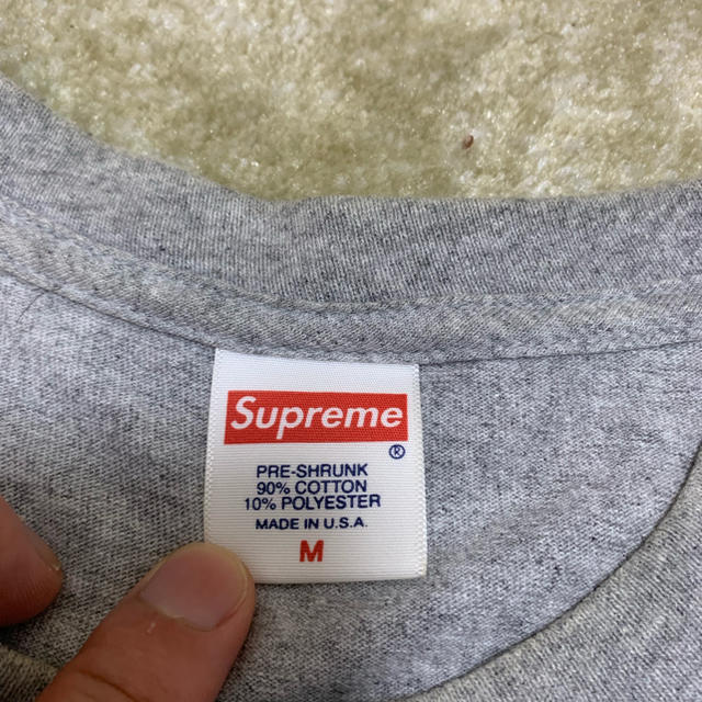 Supreme(シュプリーム)のSupreme tee grey m 美中古 メンズのトップス(Tシャツ/カットソー(半袖/袖なし))の商品写真