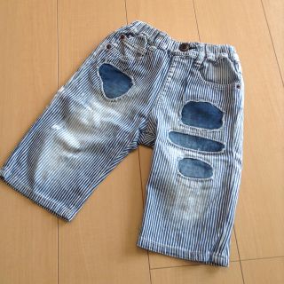 エフオーキッズ(F.O.KIDS)のF.O.KIDS ハーフパンツ 男の子 130 ストライプ(パンツ/スパッツ)